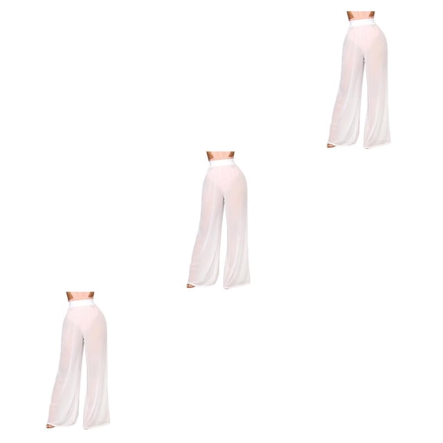 Pantalones de Playa Naiovety Ropa de Playa Blanco L 3Conjunto