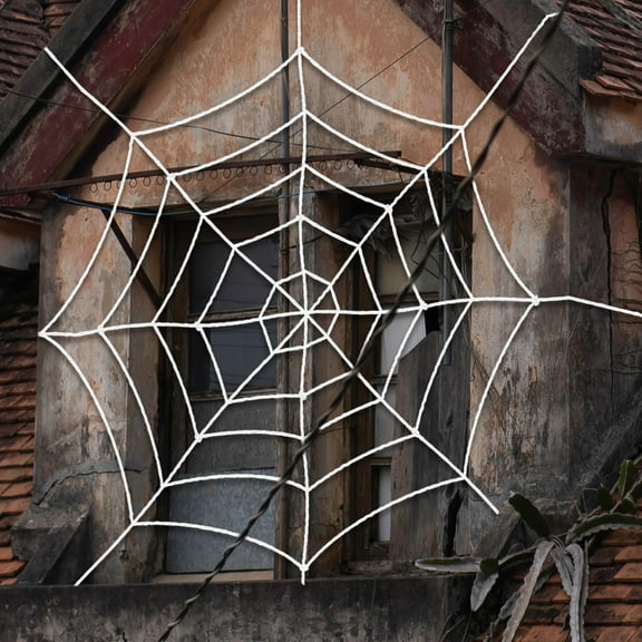 KatchOn, Spider Web Halloween Decorations - 8Ft, Rope Spider Web for Halloween Outdoor Decorations | Spider Web Decoration for Outdoor, Indoor | Halloween Yard Decor