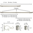 thumbnail image 4 of 1" Window Treatment Curtain Rod with Cylindrical Cap Finials, Double Drapery Rod Adjustable Length 36-72", Matted Nickel, 4 of 12