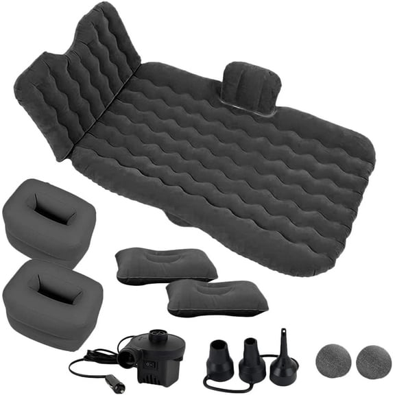 Zone Tech Car Travel Inflatable Air Mattress Back Seat – Car Bed Back Seat Inflatable Air Mattress with 2 Air Pillows Air Pump
