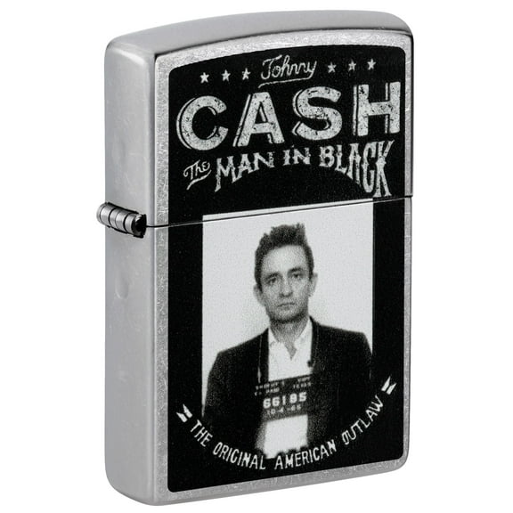 Zippo Lighter: Johnny Cash, The Man in Black - Street Chrome 81520
