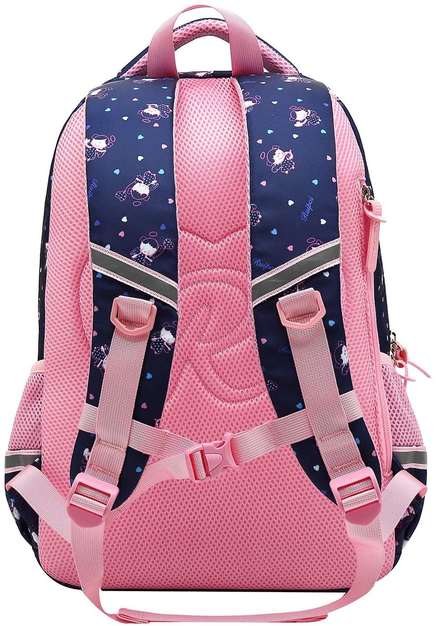 JiaYou Kid Child Girl Women Multipurpose Dot Backpack School Bag Bookbag StyleB Pink Small 