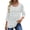 E-Stripe Gray, variant on Summer Square Neck Blouses for Women 3/4 Sleeve Shirt Ladies Dressy Casual Button Tunic Tops
