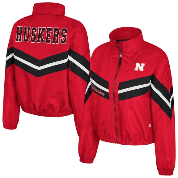 Women's Colosseum  Scarlet Nebraska Huskers Thin Ice Full-Zip Windbreaker