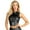 Black, variant on YONGHS Women's Shiny Metallic Crop Tank Top Turtleneck Sleeveless Rave Dance Shirts Vest Clubwear Black S