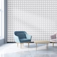 thumbnail image 4 of 36 Tiles 3D Wall Panels 12 x 12in White Diamond Wall Décor PVC Flower Textured Wall Panels 36 Sq Ft for Living Room Lobby Bedroom Hotel Office, 4 of 4
