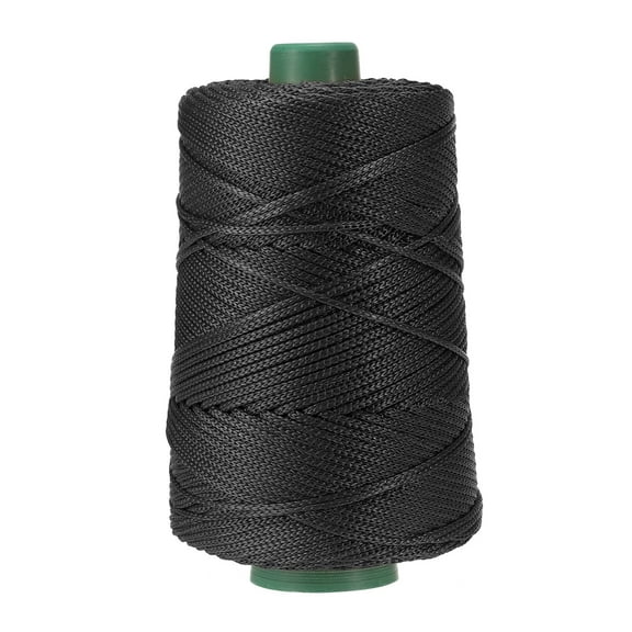 Uxcell Polyester Macrame Cord, 3mm x 219 Yards Polypropylene Cords for DIY Crafts - (Black)
