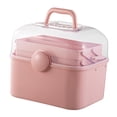 thumbnail image 3 of Elodie Multipurpose Portable Storage Box Arts Supply Storage Organizer for Art Craft Pink, 3 of 8
