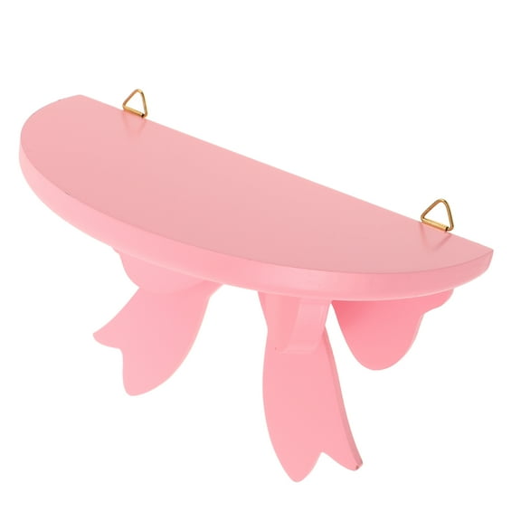 Soimiss Heart Shelf Wooden Bow Shelf Storage for Women Home Decor 1Pcs