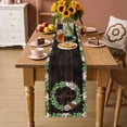 thumbnail image 3 of Table Runner - 48 Inch Long, Spring Botanical Kitchen Dining Table Runner Dresser Scarves, Garden Birds Floral Leaves Brown Wood Farmhouse Decor for Coffee Tables Wedding Party Banquet, 3 of 8