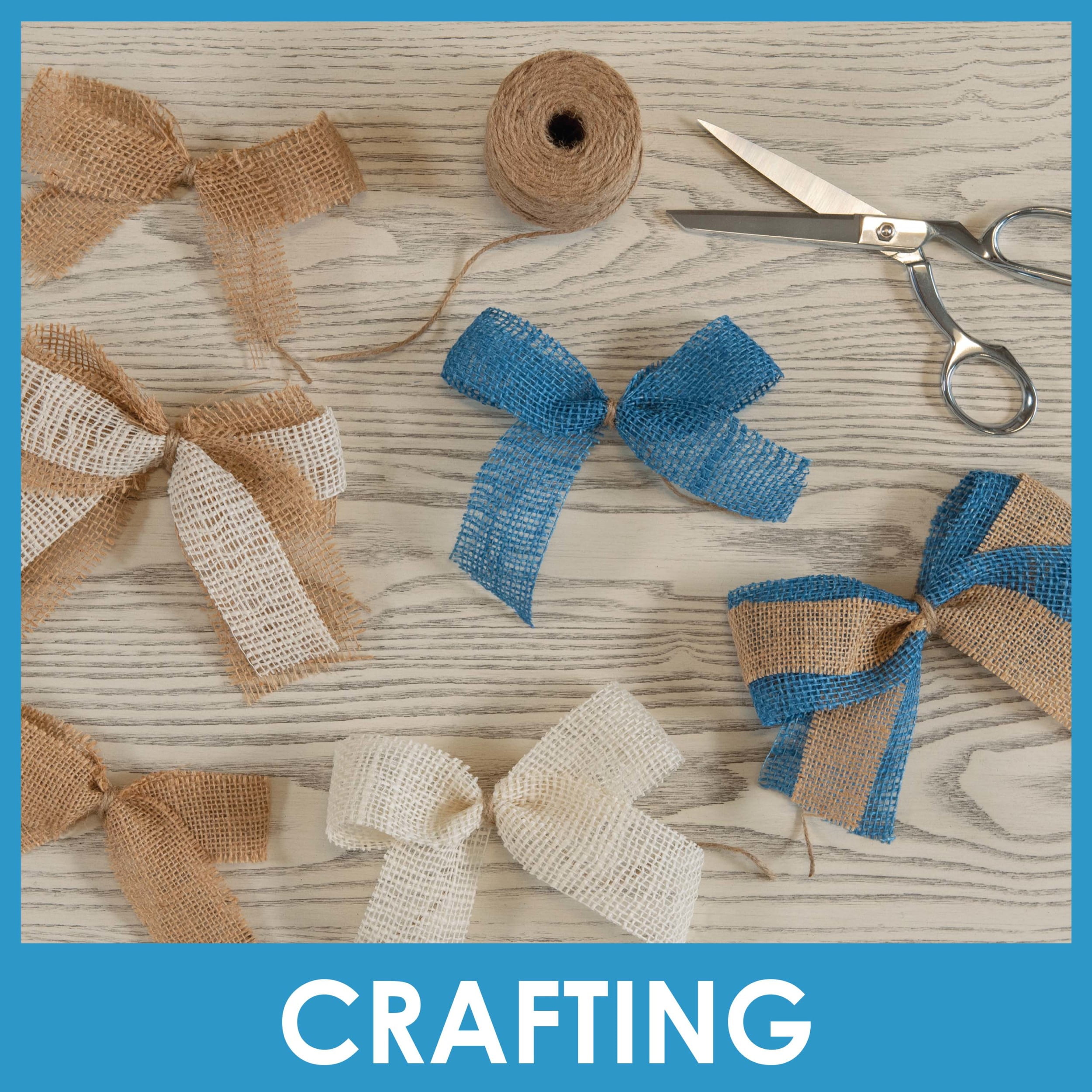 (2 pack) Allen Company Precut Natural Jute Burlap, Finished Edges, 46"W x 1-Yard, Tranquil Blue