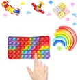 thumbnail image 2 of ZAXARRA Stress Relief Silicone Stationery Box Tie-dye/Solid Color Pencil Case, 2 of 4