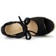 thumbnail image 5 of Sandalias de Cuña Alpargatas Correa de Tobillo Allegra K Negro 39, 5 of 7
