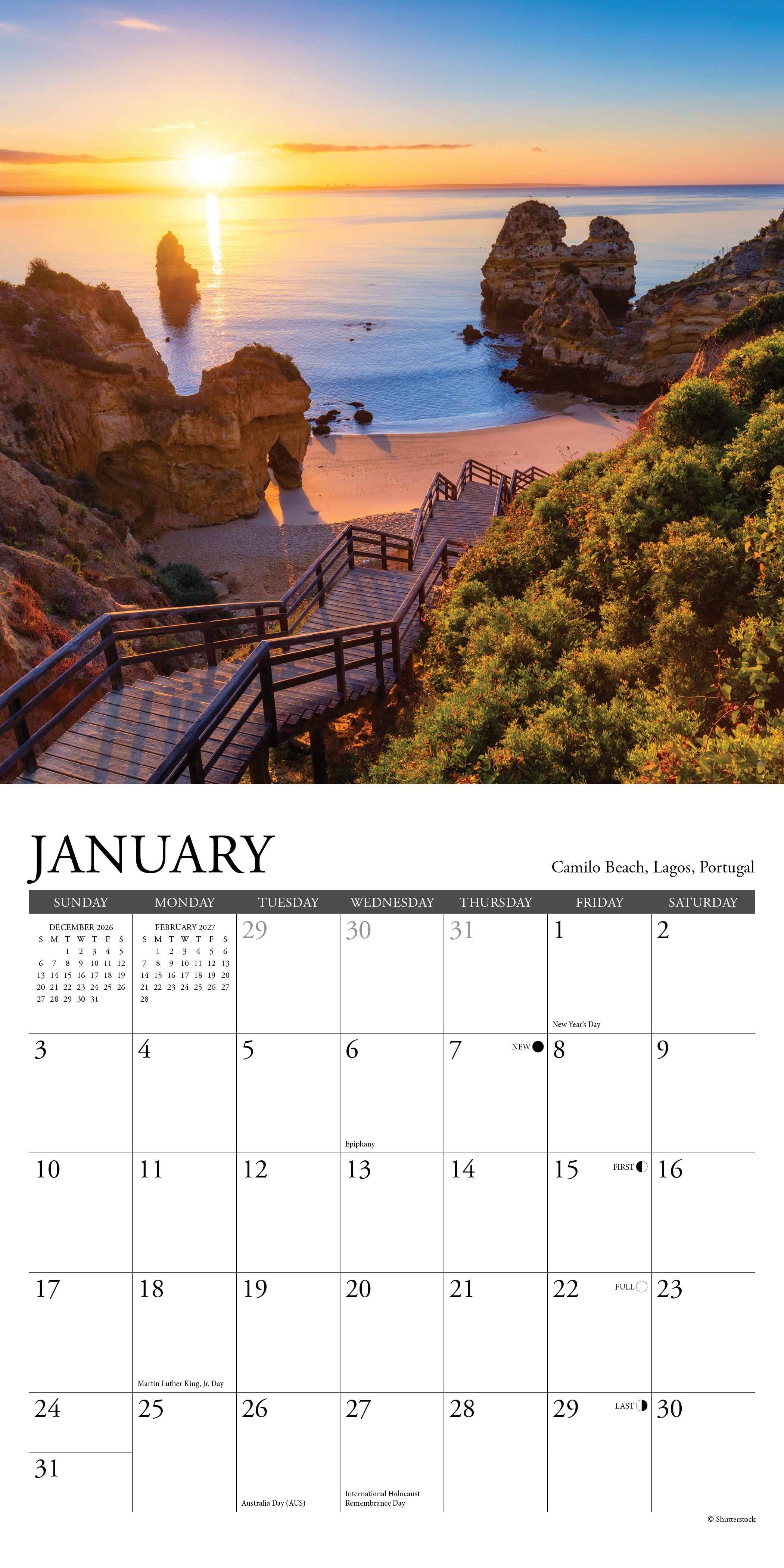 Willow Creek Press, Sunsets 2027 Mini Wall Calendar