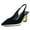 Green Velvet, variant on FSJ Women Special Gold Chain Slingback Pumps Chunky Heel Pointed Toe Slip On Sandals Dressy High Heel Casual Wedding Office Shoes Size 8 Black