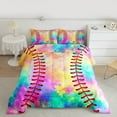 thumbnail image 2 of jejeloiu Colorful Tie Dye Full Size Comforter Sets,Girls Baseball Bedding Comforter Set,Sports Game Bedding Sets For Teens,Luxury Bedroom Decor Reversible,3 Pieces, 2 of 8