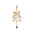 thumbnail image 2 of Dalxymotic Christmas Metal Hanging Ornament, Golden Hanging Decor with Bow, Xmas Tree Decoration, Hollow Metal Ornament, Christmas Ornament Decoration for Home, Tree, Mantel, 2 of 7
