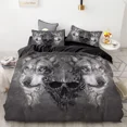 thumbnail image 5 of 3PCS Wolf Tiger Lion Animal Pattern Bedding Sets Home Bedclothes Super King Cover Pillowcase Comforter Polyester Bedding Set, 5 of 5