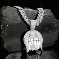 thumbnail image 5 of ZheElen Pendant Diamond for Smiley Alloy Rhinestone Cuban Chain Pendant, 5 of 5