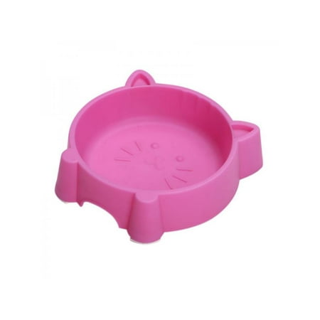 Feeding Your Cat Lavaport Cute Kitten Face Shaped Feeder Durable Anti-slid Plastic Feeding Bowl for Pet Dogs Cats ()