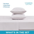thumbnail image 5 of Coastal Living 4-Piece Ivory Soft Brushed Microfiber Luxury Cooling Sheet Set, King, 5 of 11