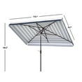 thumbnail image 6 of Safavieh Elsa Fashion Line 6.5x10ft Rectangle Metal Umbrella in Black and White, 6 of 7