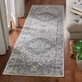 thumbnail image 2 of SAFAVIEH Oregon Grosvenor Floral Bordered Runner, 2'2" x 8', Ivory/Grey, 2 of 7