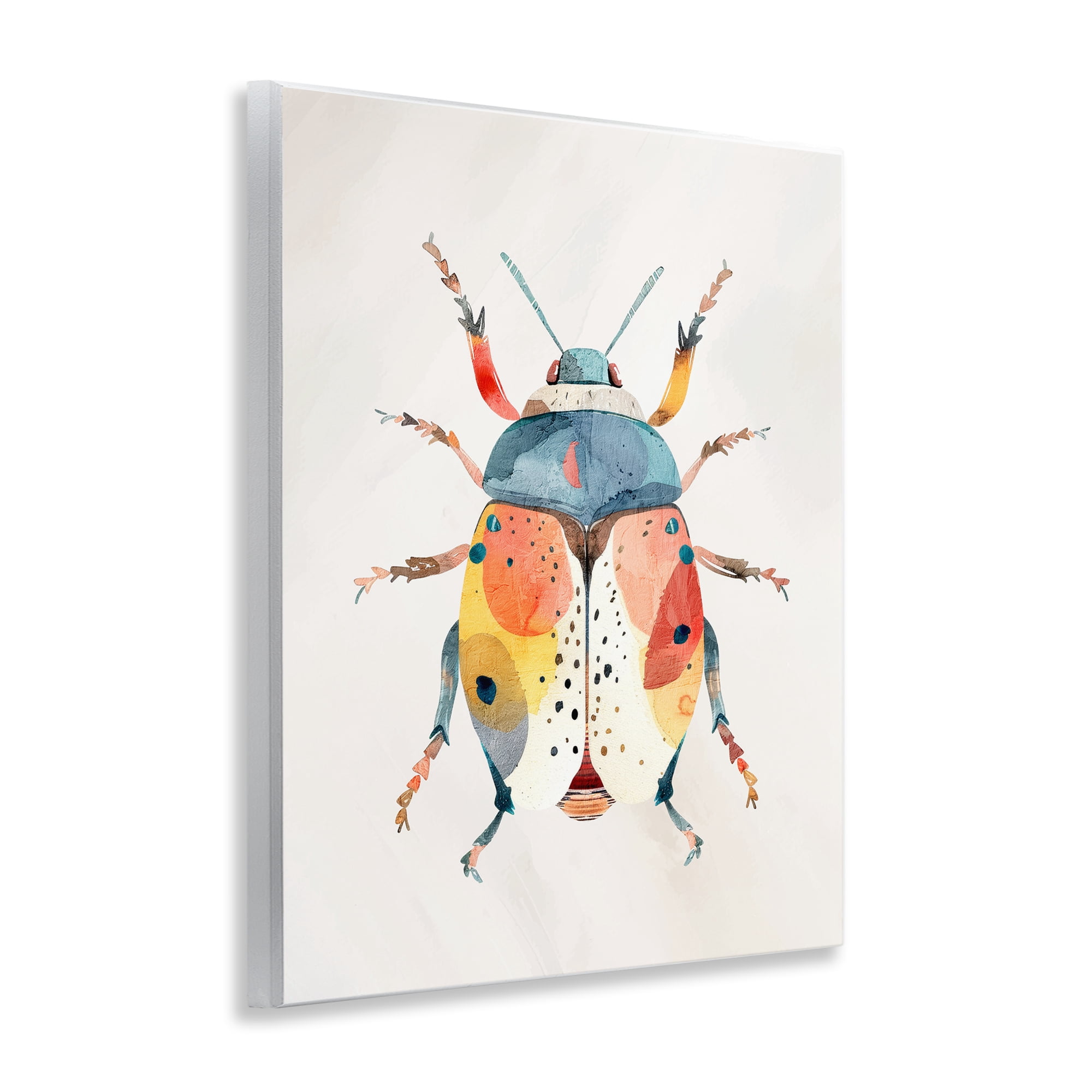 Stupell Industries Boho Colorful Beetle Wall Plaque Art, design by Kim Allen