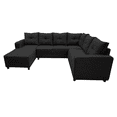 thumbnail image 4 of Sala Esquinera en U El Bazar Store Hera Negro 160x275x215 cm 4 Salas en 1 Tela Lino nacional Modular, 4 of 8