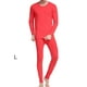 thumbnail image 5 of Minnieouse Ropa interior térmica para hombre, ropa interior elástica de manga larga con cuello para invierno, ropa interior para Camisetas L rojo, 5 of 6