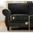 thumbnail image 3 of Rivets - decorated, Chenille sectional with 6 seats - Comfortable and stable in living room, 3 of 6