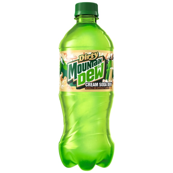 Mountain Dew Dirty Dew Cream Soda 20 fl oz Bottle