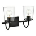 thumbnail image 3 of Living District Avani 2 light Black and Clear Bath Sconce, 3 of 6