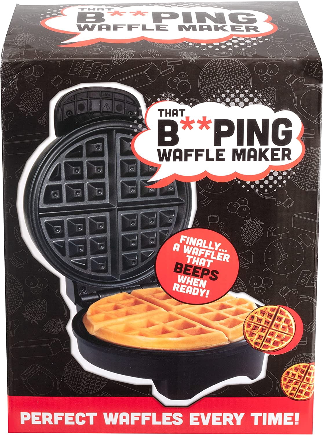 CucinaPro That BEEPING Waffle Maker- Personal 7" Belgian Waffler that BEEPS with Tone when Ready - Electric, Non Stick Griddle Iron w/Adjustable Browning Control- Make Breakfast Special