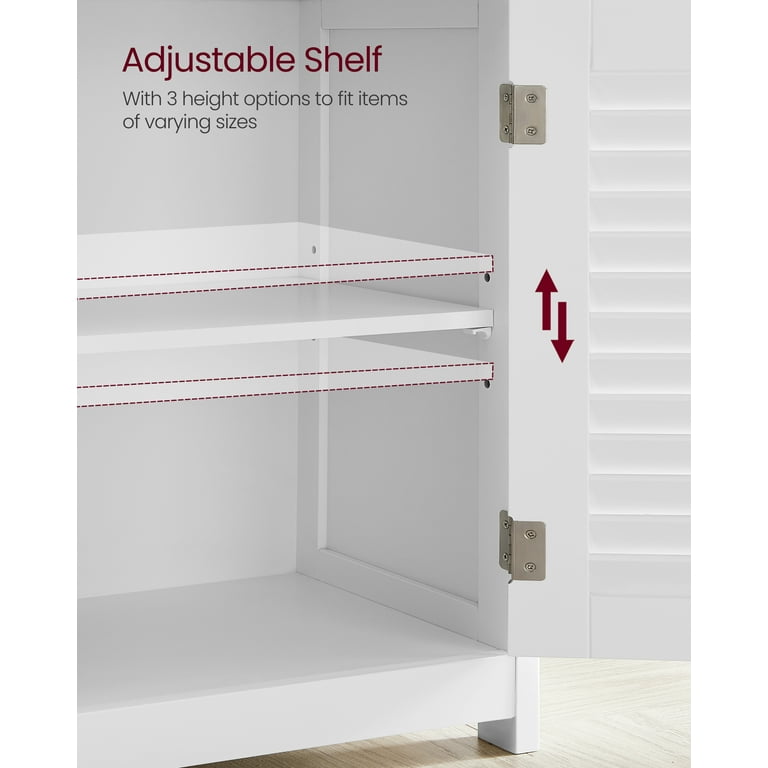 VASAGLE Bathroom Storage Cabinet with 4 Adjustable Shelves