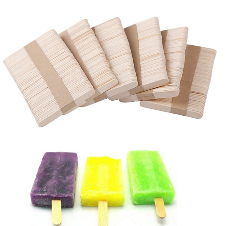 Comfy Package 6” Colored Popsicle Stick Set Wooden Sticks for Crafts,  Assorted 100-Pack 