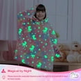 thumbnail image 5 of RAINBEAN Glow in The Dark Wearable Blanket Hoodie with Pocket for Kids 3-6 Birthday Gifts, Soft Warm Sherpa Oversize Blankets Sweatshirt, 5 of 10