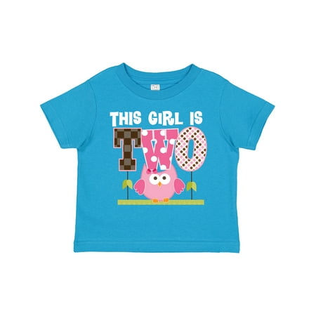 

Inktastic 2nd Birthday Cute Owl 2 Year Old Gift Toddler Toddler Girl T-Shirt