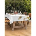 thumbnail image 2 of Outdoor Tablecloth with Umbrella Hole and Zipper, Fall Leaf Rectangle Table Cloth 60x84 Inch Waterproof Tablecloth, Thanksgiving Autumn Country Eucalyptus Picnic Table Cover for Patio Camping, 2 of 7