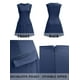 thumbnail image 2 of Vestido a menudo elegante, sexy, sin mangas, acampanado, azul marino, 2 of 5