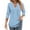 Light Blue, variant on Sweaters for Women V Neck Soft Comfy Stretchy Loungewear 3/4 Sleeve Shirts for Women Going out Dressy Shirts