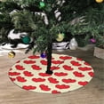 thumbnail image 2 of FMSHPON Love Heart Xmas Christmas Tree Skirt Stand Mat for Holiday Party Decoration Indoor Outdoor 48 inches, 2 of 3