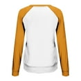 thumbnail image 5 of UAMVSH Women Casual Long Sleeve Sweatshirts Cute Valentine's Day Heart Graphic Pullover Tops Fashionable Color Block Fall Outfits(X-Large,Yellow), 5 of 5
