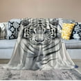 thumbnail image 2 of JEUXUS White Tiger Blanket Soft Throw Blanket Plush Weighted Blankets for Couch Sofa Tiger Gifts for Kids Adults Boys Girls, 2 of 6
