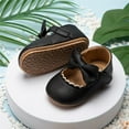 thumbnail image 3 of Infant Baby Girls Soft Sole Bowknot Princess Wedding Dress Mary Jane Flats Prewalker Newborn Light Baby Sneaker Shoes, 3 of 6