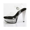 thumbnail image 3 of Fabulicious MARTINI-50 Women's 5" Heel Platform Ankle Strap Clear Top Sandals Shoes, 3 of 5