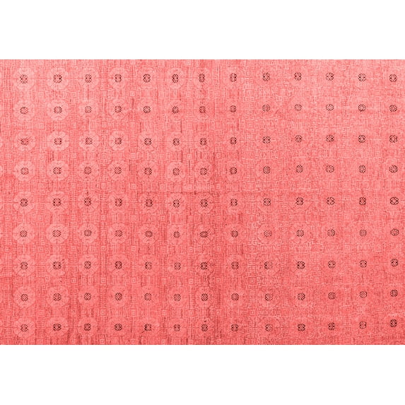 Ahgly Company Machine Washable Indoor Rectangle Abstract Red Modern Area Rugs, 6' x 9'
