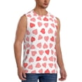 thumbnail image 2 of Easygdp Pink Hearts1 Men's Breathable Tank Tops Sleeveless Sporty T Shirts for Basketball, Mountaineering, Bodybuilding -Small, 2 of 8