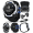 50mm SOLAR Whitestone +BLK EarBuds, variant on Instinct 3 – 50 mm, AMOLED Display, Rugged Outdoor GPS Smartwatch, Built-In Flashlight, Supernova Collection Limited Edition Color, Black with Black/Bolt Blue Silicone Band