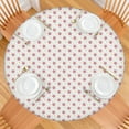 thumbnail image 2 of Red and Yellow Christmas Pattern Round Fitted Tablecloth with Elastic Edge,Dining Table Cover Waterproof,Outdoor Round Tablecloth for Camping,Dining,Indoor and Outdoor, 2 of 7